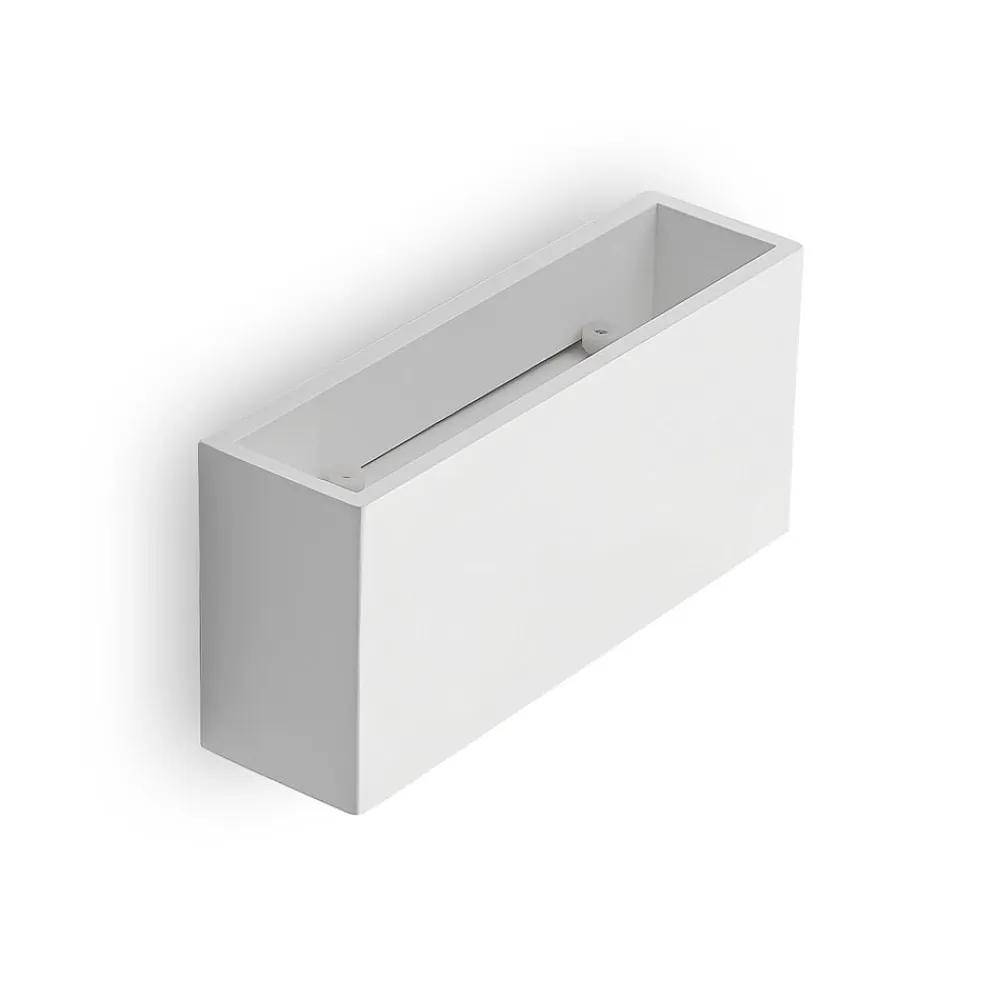 Lindby Gang|Pendellamper>væglampe Mavora, kantet, 25 cm, hvid, gips, G9