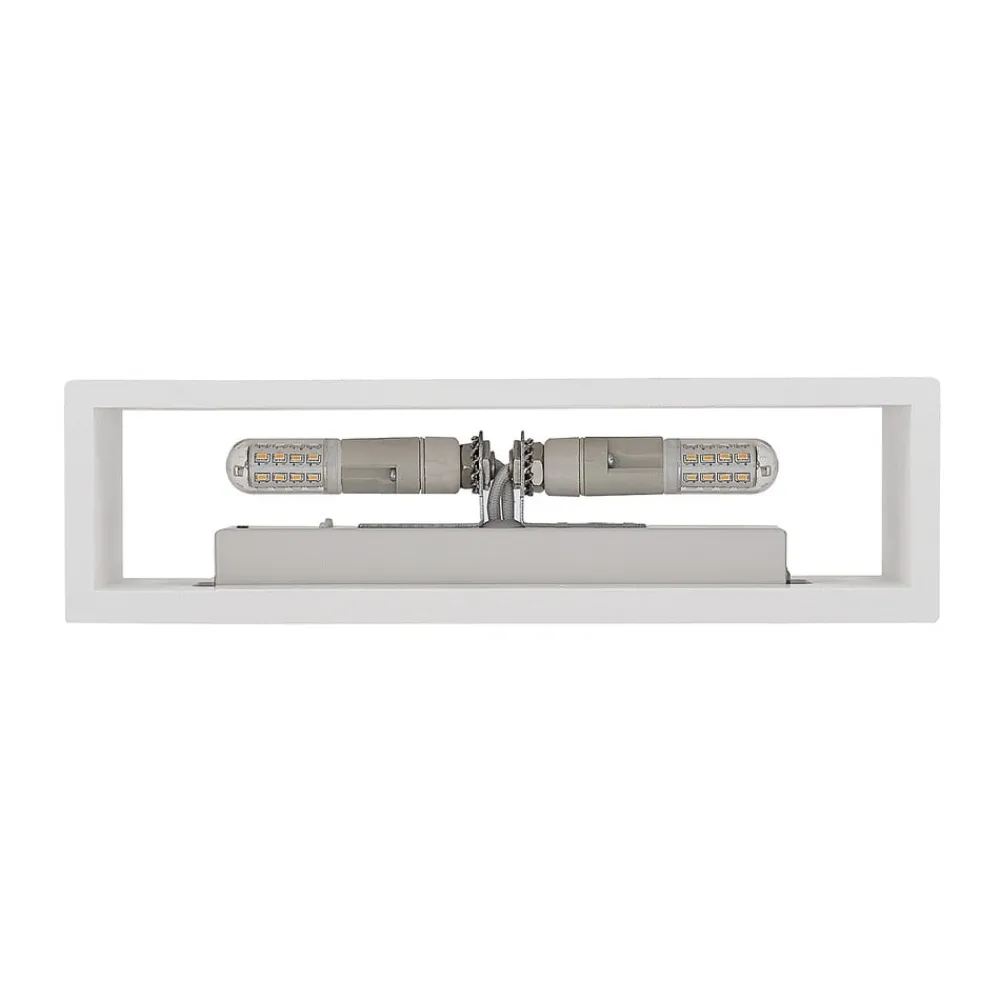 Lindby Gang|Pendellamper>væglampe Mavora, kantet, 25 cm, hvid, gips, G9