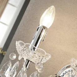 Lindby Væglamper>væglampe Merida, krom, metal, 2 lyskilder, højde 35 cm