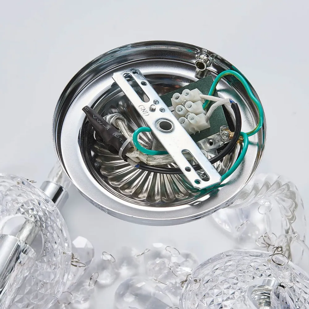 Lindby Væglamper>væglampe Merida, krom, metal, 2 lyskilder, højde 35 cm