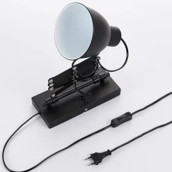 væglampe Merle, sort, 60 cm, læselampe, udtrækkelig^Lindby New