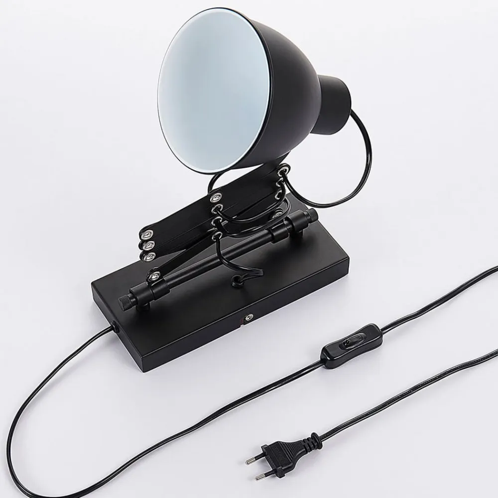 væglampe Merle, sort, 60 cm, læselampe, udtrækkelig^Lindby New