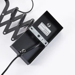 væglampe Merle, sort, 60 cm, læselampe, udtrækkelig^Lindby New