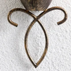 Lindby væglampe Mohija, 25 cm, sort/guld, glas, E27