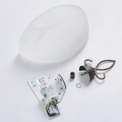 Lindby væglampe Mohija, 25 cm, sort/guld, glas, E27