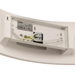 Lindby væglampe Naike, hvid, gips, højde 15 cm