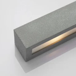 væglampe Nellie, grå, beton, 35,3 cm bred^Lindby Online