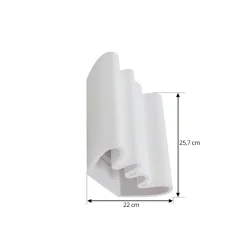 Lindby væglampe Novali, hvid, gips, op/ned, 26 cm, G9