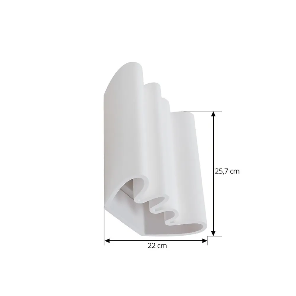 Lindby væglampe Novali, hvid, gips, op/ned, 26 cm, G9