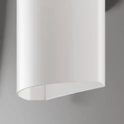 væglampe Ophelia, højde 39 cm, hvid, glas^Lindby New