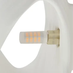 Lindby væglampe Ornela, hvid, gips, højde 29,5 cm