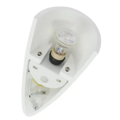 Lindby væglampe Pascali, højde 42 cm, hvid, gips