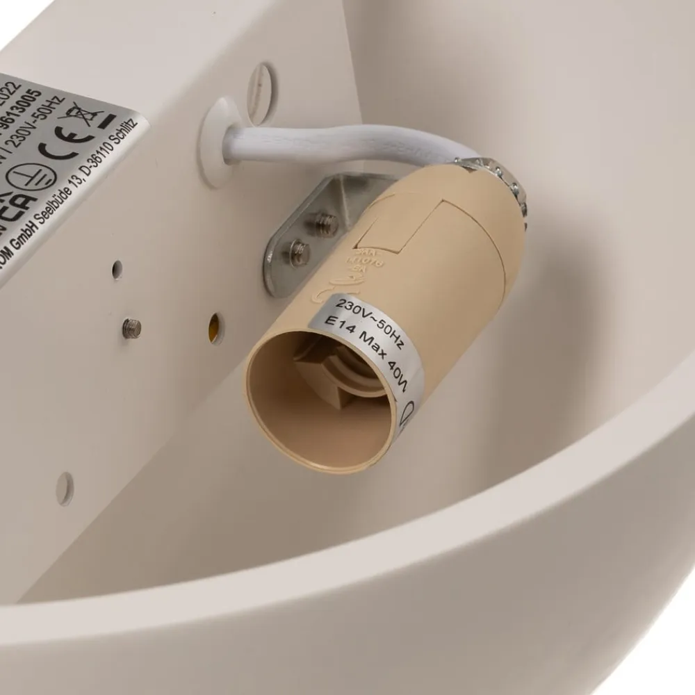 Lindby Gang|Pendellamper>væglampe Pascali, højde 13 cm, hvid, gips