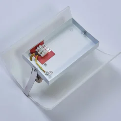 væglampe Phil, hvid, glas, højde 21 cm^Lindby Best