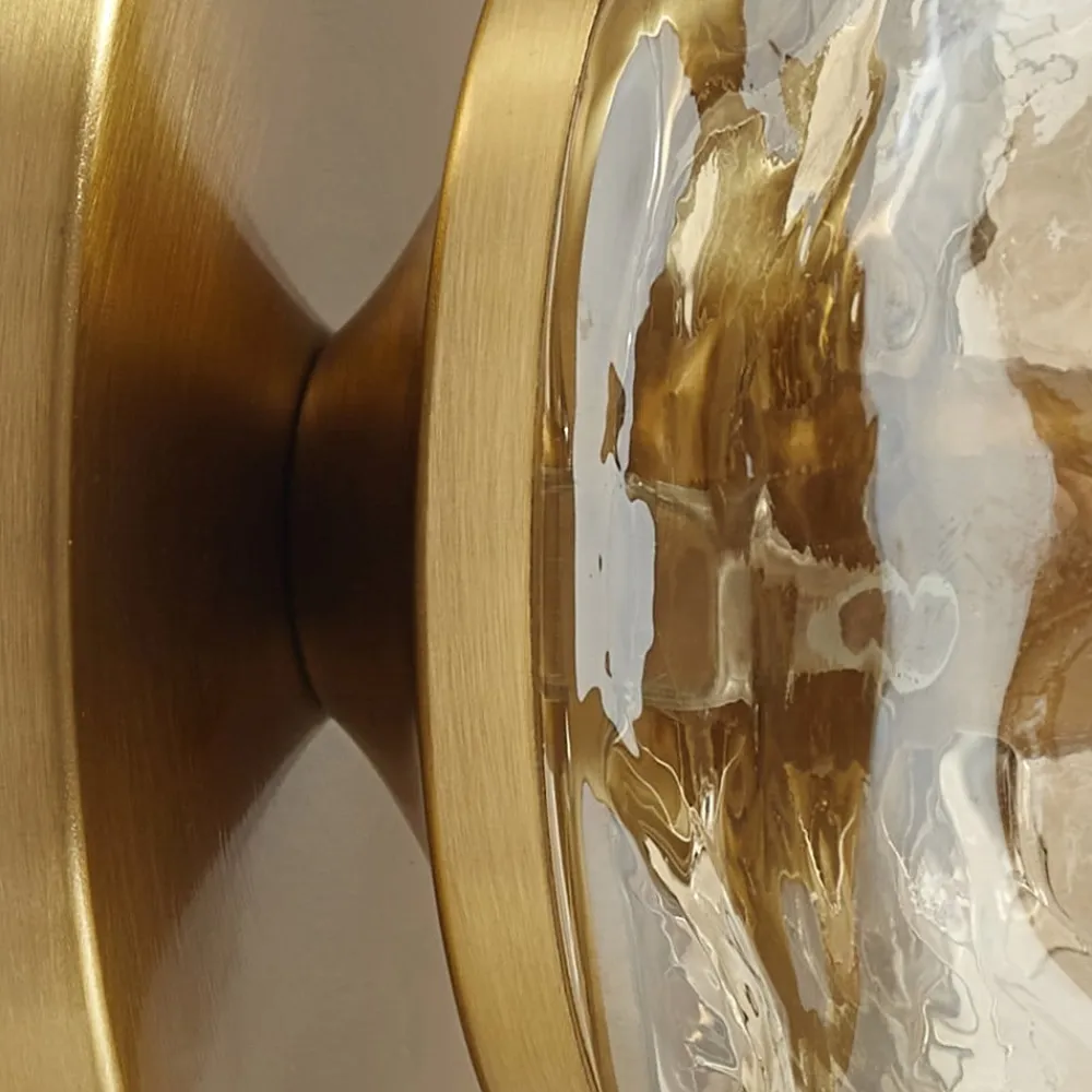 Lindby Væglamper>væglampe Piatra, rav/messing, glas, Ø 16 cm, G9