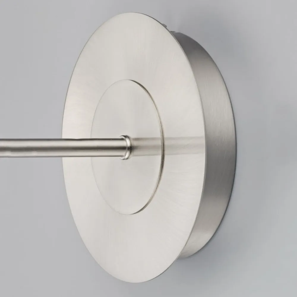 Lindby væglampe Pola, 30 cm, nikkel, udtrækkelig, tekstil