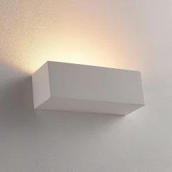 væglampe Santino, 22 cm, gips, G9, kan males^Lindby