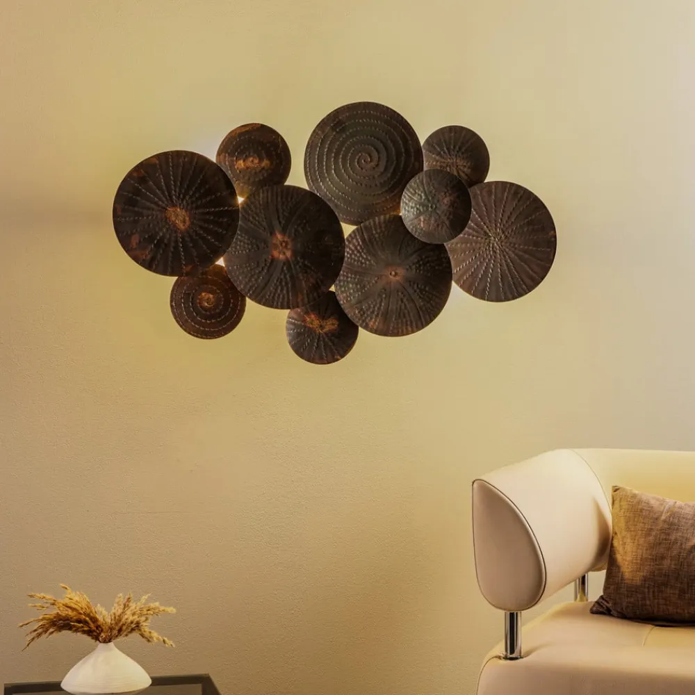 Lindby Væglamper>væglampe Soraya, kobber, metal, 2-lys, 53 cm