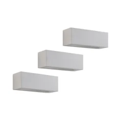 Lindby væglampe Tjada, 22 cm, hvid, gips, G9, kan males, 3 stk