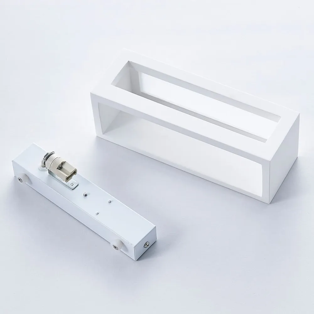 Lindby Gang|Pendellamper>væglampe Tjada, 22 cm, hvid, gips, G9, kan males