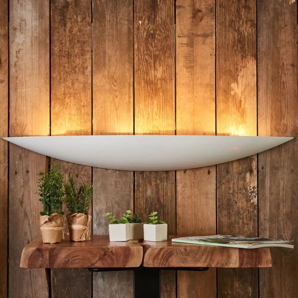 væglampe Tommi, hvid, gips, 100 cm, E14, kan males^Lindby Outlet