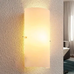 Lindby Væglamper|Væglamper>væglampe Tuli, 28 cm, glas, halvcirkelformet, E14