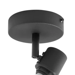 væglampe Vasilia, Ø 12 cm, sort/guld, stof^Lindby Online