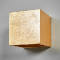 Lindby væglampe Yade, 11 cm, guldfarvet, gips, G9