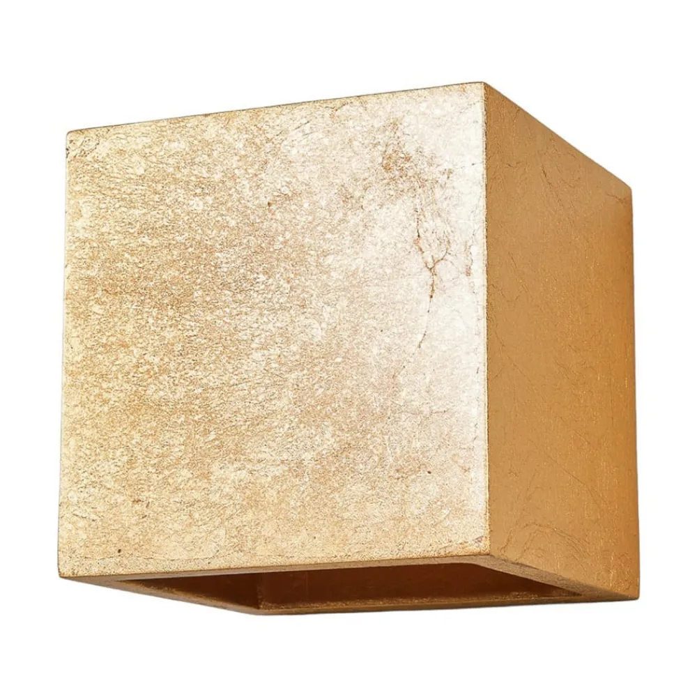 Lindby væglampe Yade, 11 cm, guldfarvet, gips, G9