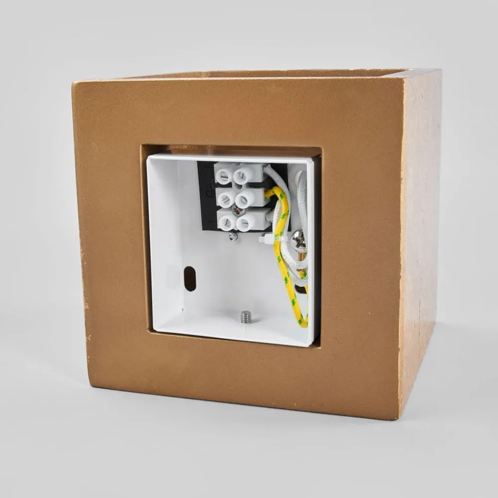 Lindby væglampe Yade, 11 cm, guldfarvet, gips, G9