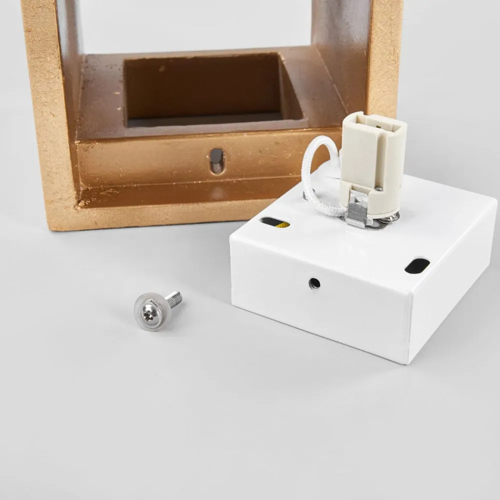 Lindby væglampe Yade, 11 cm, guldfarvet, gips, G9