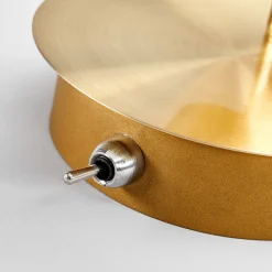 Lindby vægspot Elaina, messingfarvet, glas, 14 cm høj, E14