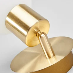 Lindby vægspot Elaina, messingfarvet, glas, 14 cm høj, E14