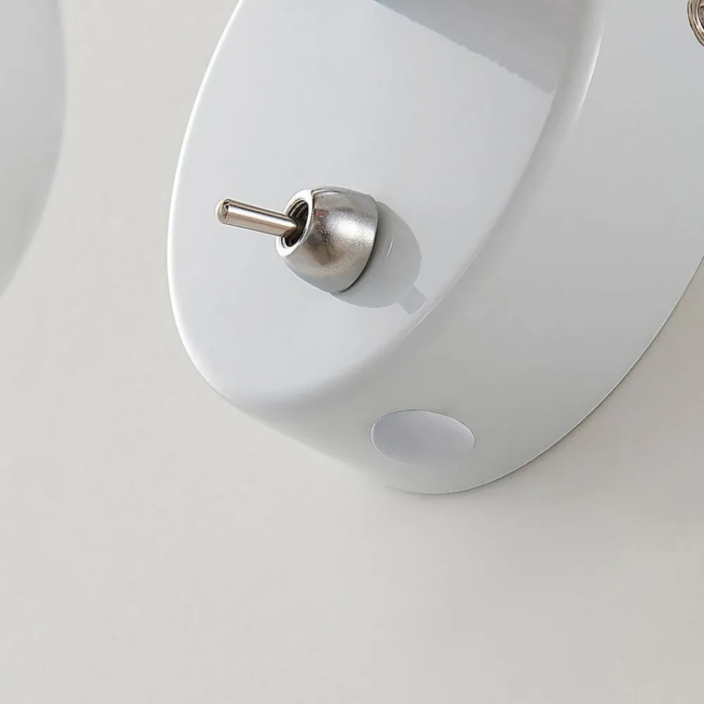 Lindby Gang|Væglamper>vægspot Fridolin, 14 cm, hvid, metal, afbryder