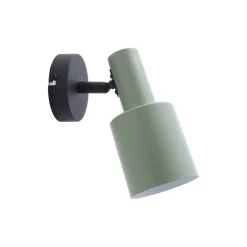 vægspot Ovelia, grøn/sort, metal, E27^Lindby Sale