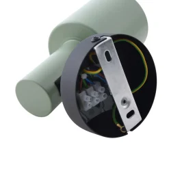 vægspot Ovelia, grøn/sort, metal, E27^Lindby Sale