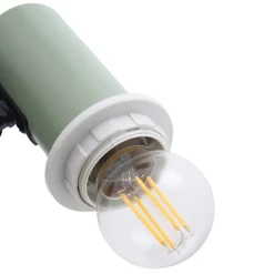 vægspot Ovelia, grøn/sort, metal, E27^Lindby Sale