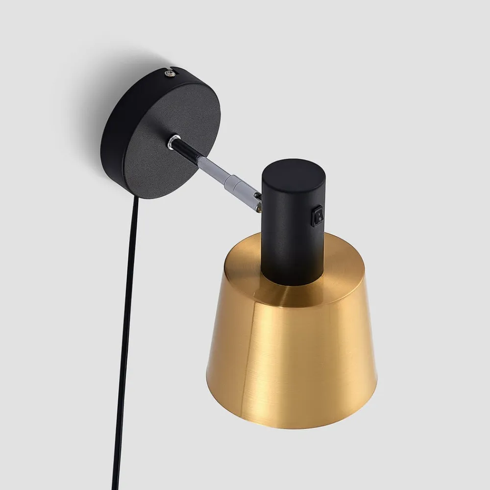 Lindby Væglamper|Væglamper>Vlada væglampe til læsning, messing, sort