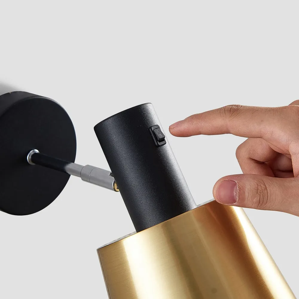 Lindby Væglamper|Væglamper>Vlada væglampe til læsning, messing, sort