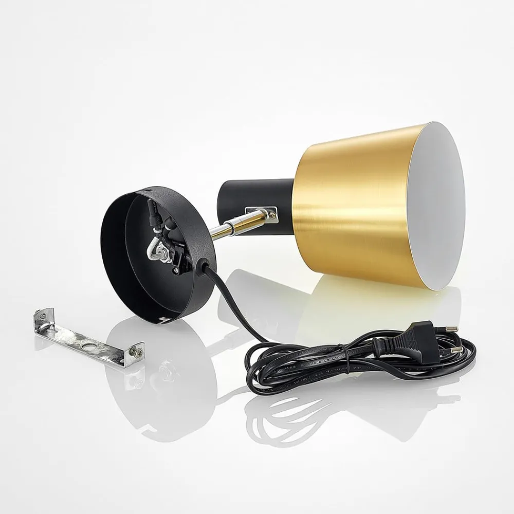 Lindby Væglamper|Væglamper>Vlada væglampe til læsning, messing, sort