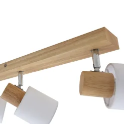 Lindby Wanessa loftspot, 67 cm, 4 lyskilder, træ, hvid, E14
