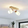 Wanessa loftspot, 39 cm, 2 lyskilder, træ, hvid, E14^Lindby New