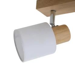 Wanessa loftspot, 39 cm, 2 lyskilder, træ, hvid, E14^Lindby New