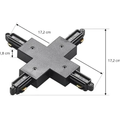 X-connector Linaro, sort, 1-faset system^Lindby New