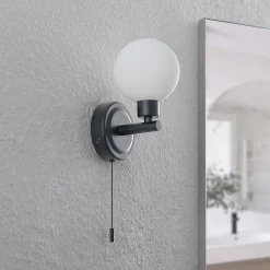 Lindby Zaniba væglampe, sort