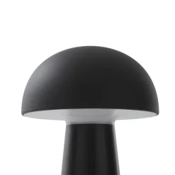 Lindby Zyre LED genopladelig bordlampe, sort, IP44, touchdæmper