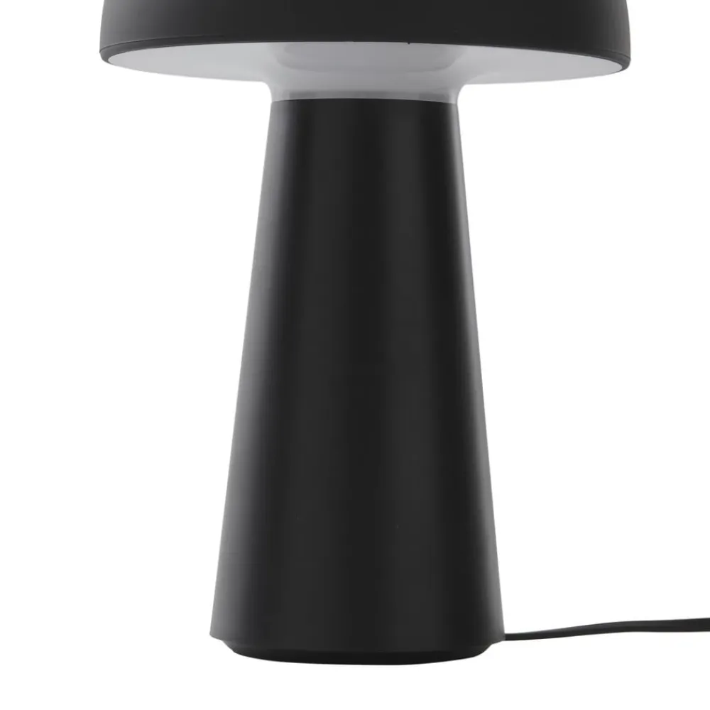 Lindby Zyre LED genopladelig bordlampe, sort, IP44, touchdæmper