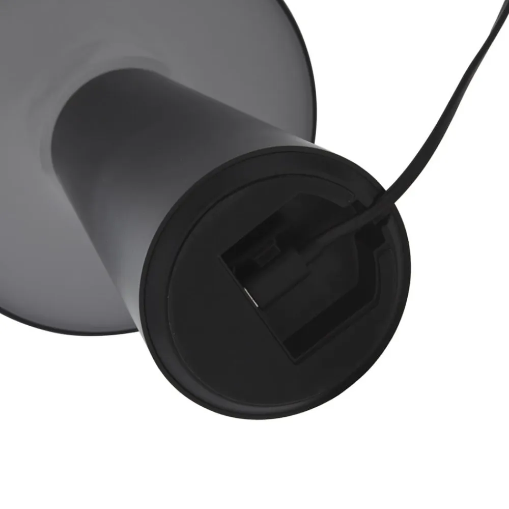 Lindby Zyre LED genopladelig bordlampe, sort, IP44, touchdæmper