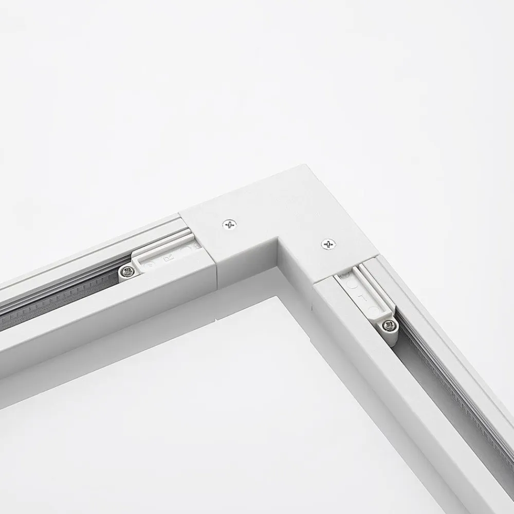 Lindby Skinnesystem>-hjørnestik Linaro, hvid, 1-faset system