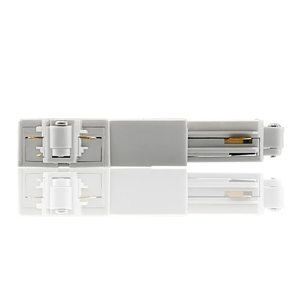 Lindby Skinnesystem>-hjørnestik Linaro, hvid, 1-faset system